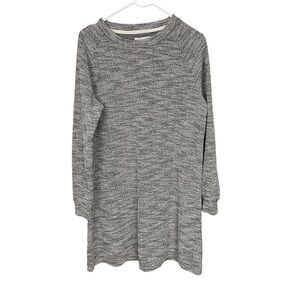 Lou & Grey Loft Black White Bouclé Midi Sheath Dress Medium